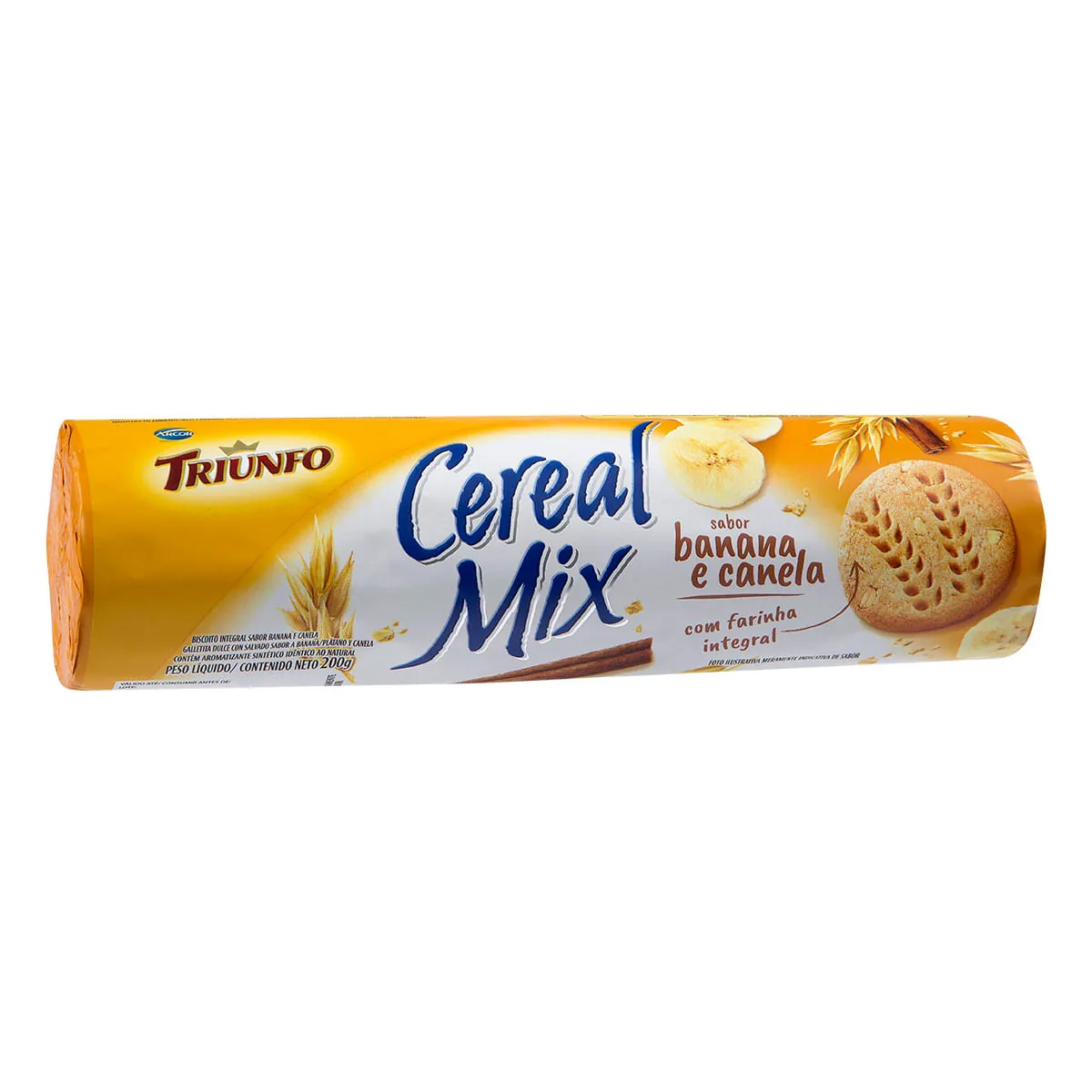Biscoito Integral de Banana e Canela Triunfo Cereal Mix 200g