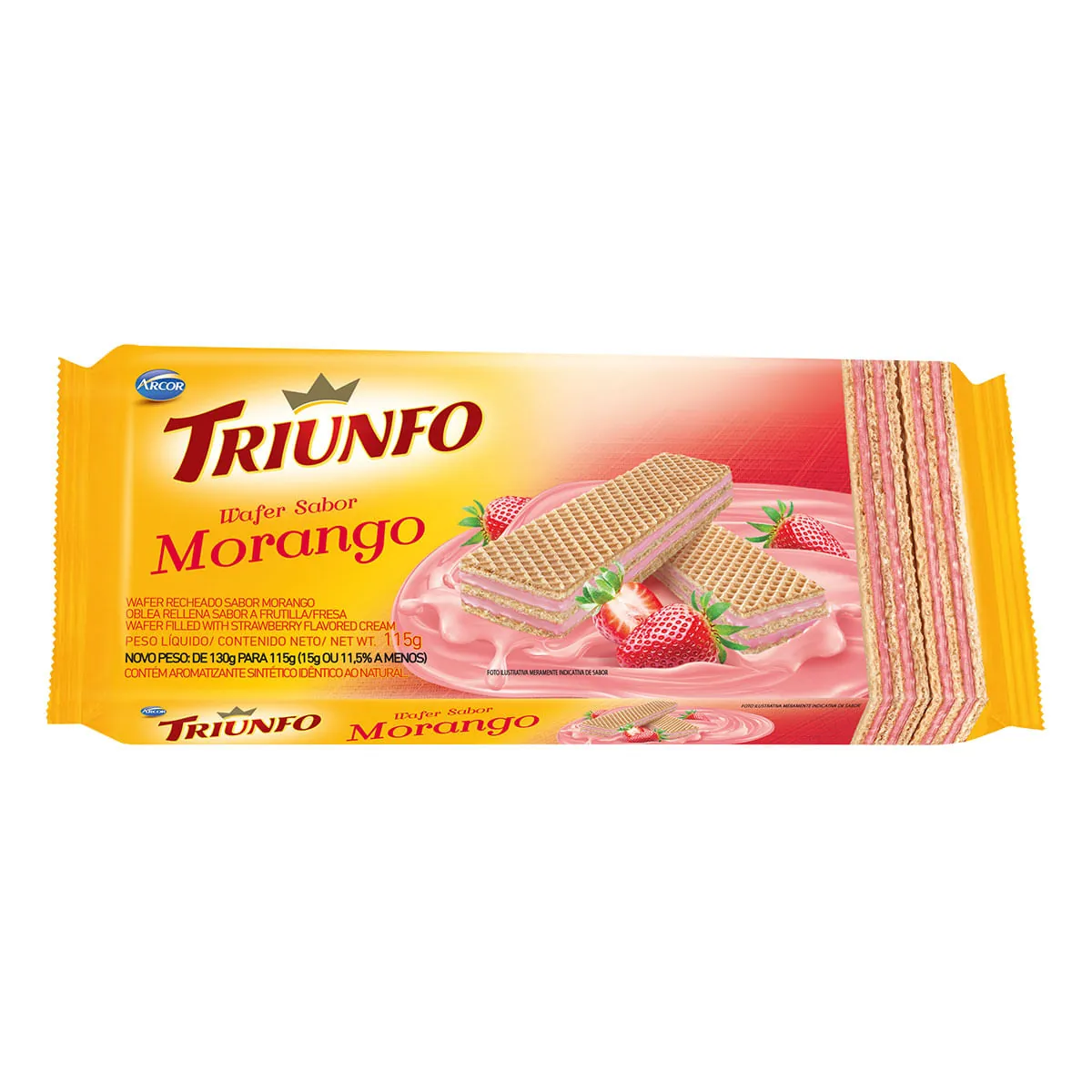 Wafer de Morango Triunfo 115g