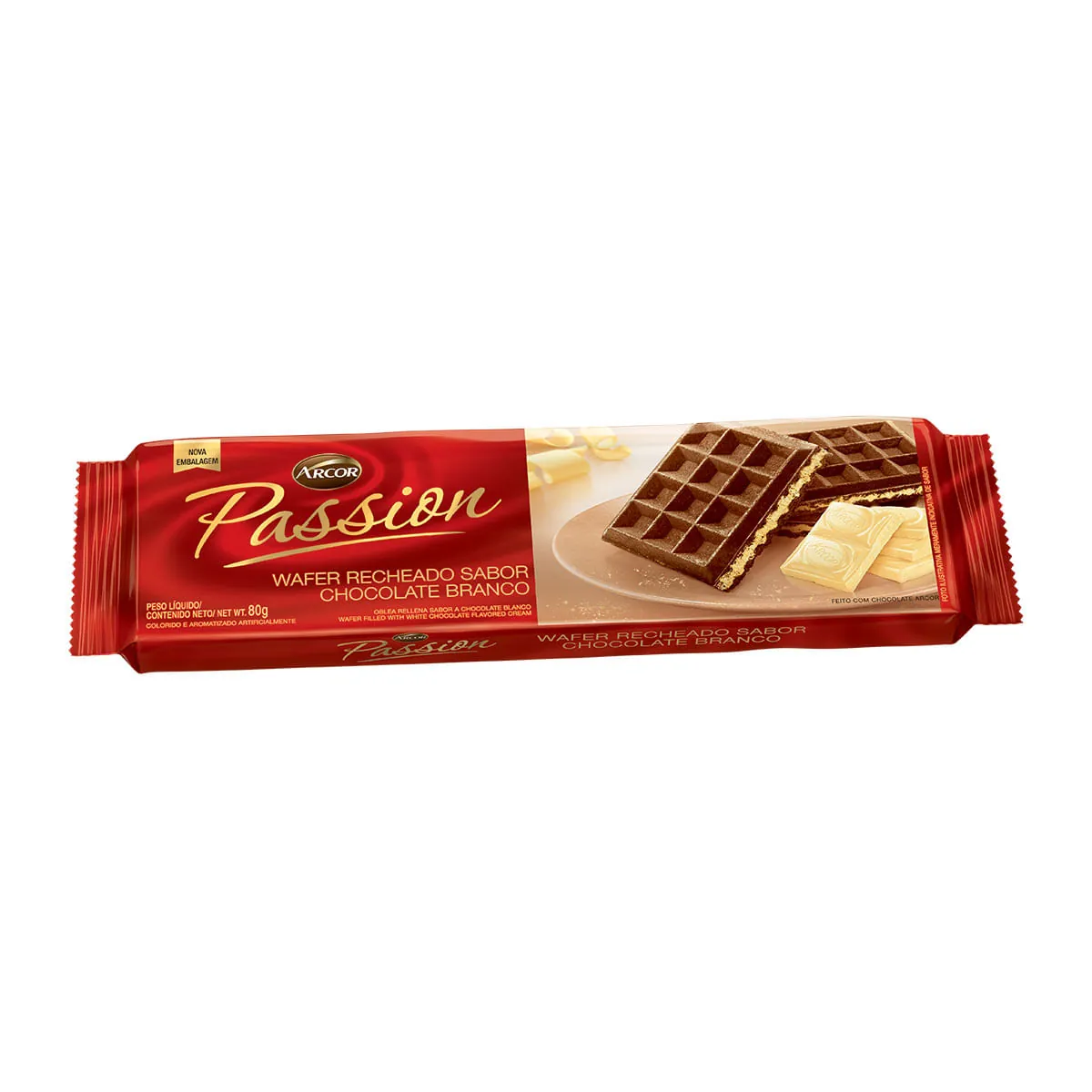 Bisc Triunfo Wafer 80g Passion Choc Branco