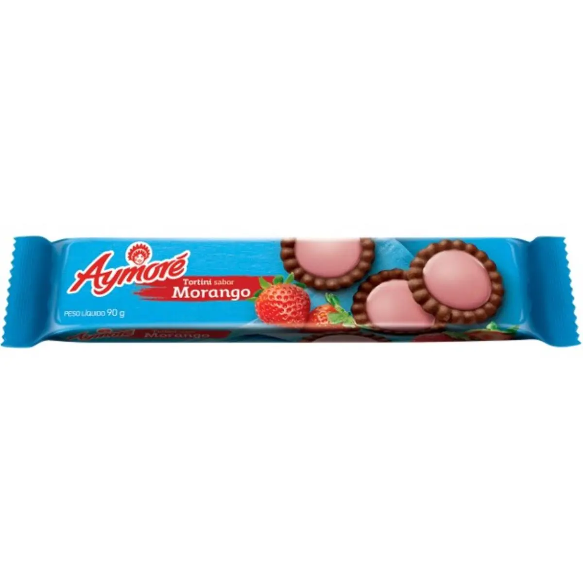 Biscoito Tortini Morango Aymoré Pacote 65 g