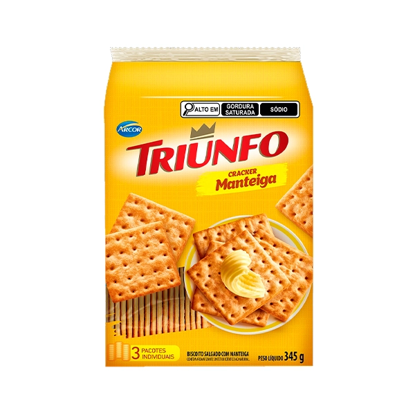 Biscoito Cracker Manteiga Triunfo Pacote 345g
