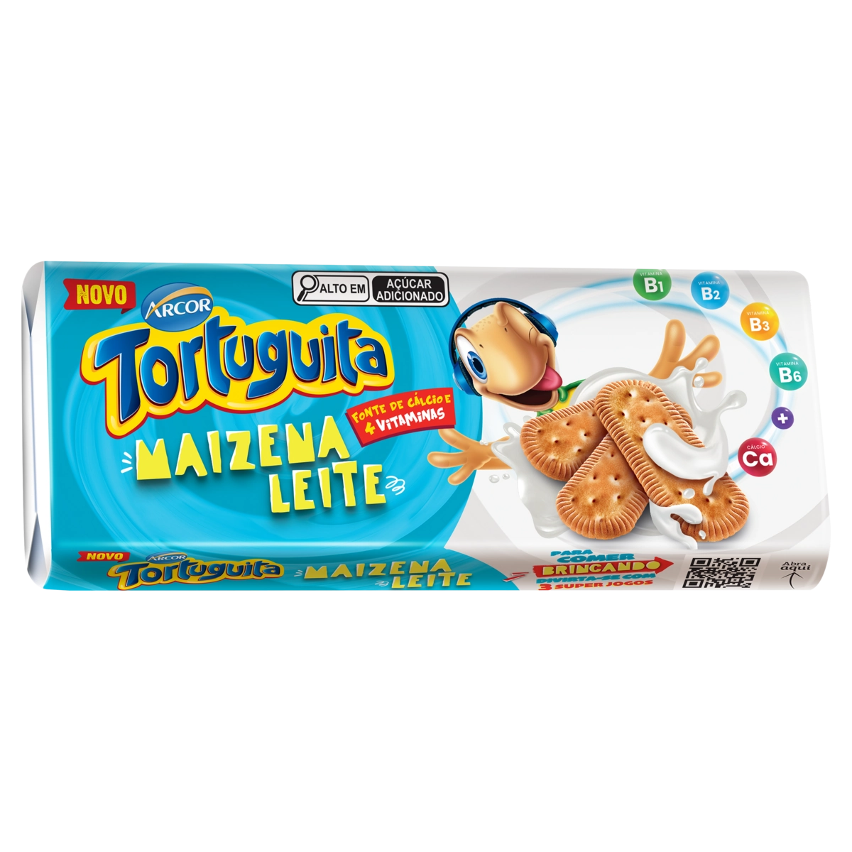 Biscoito Maizena Leite Tortuguita Pacote 170g