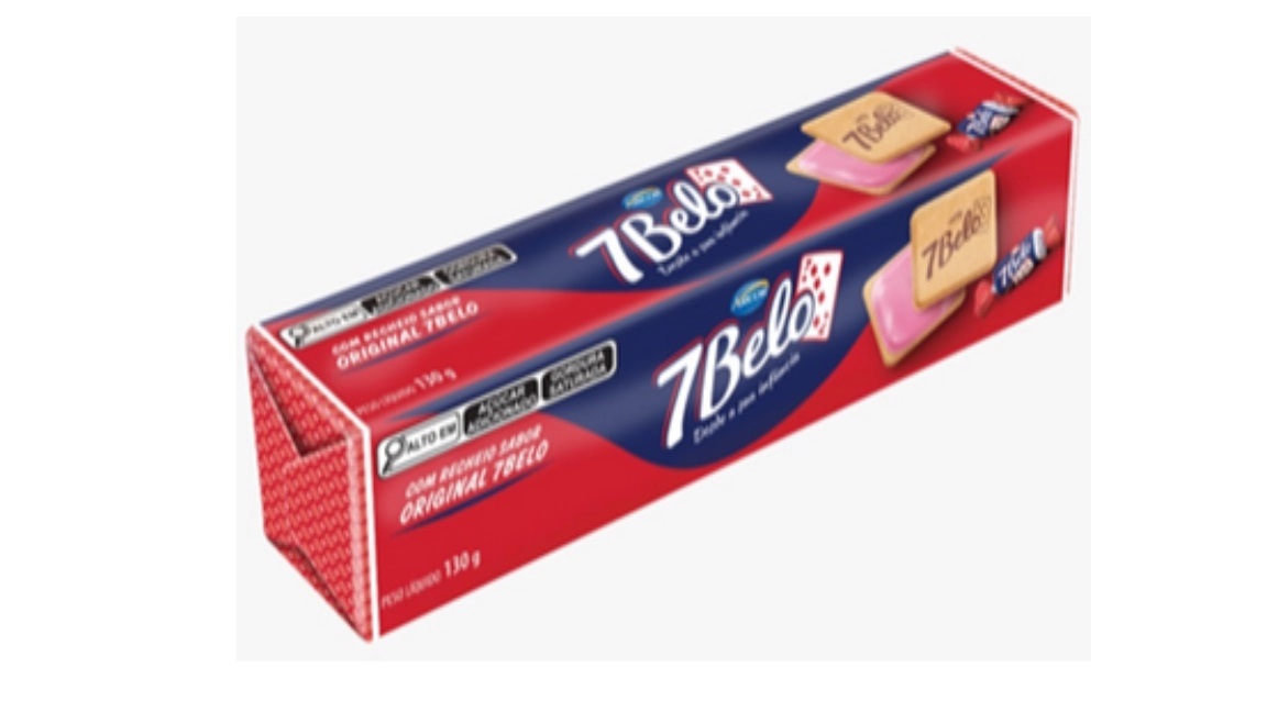 Biscoito Recheio Framboesa Original 7 Belo Pacote 130g