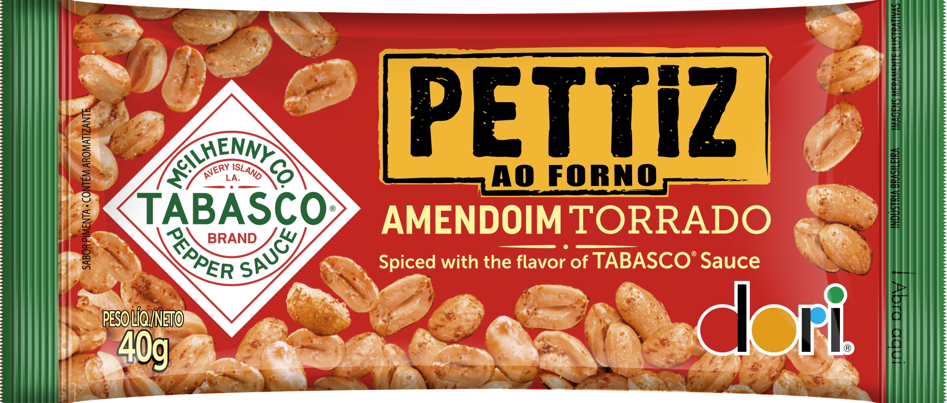 Amendoim Torrado Pettiz 40g Tabasco
