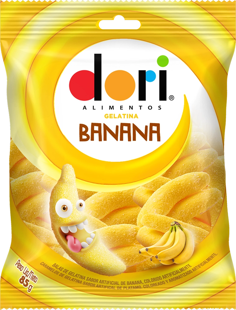 Bala De Gelatina Banana Dori Pacote 60g
