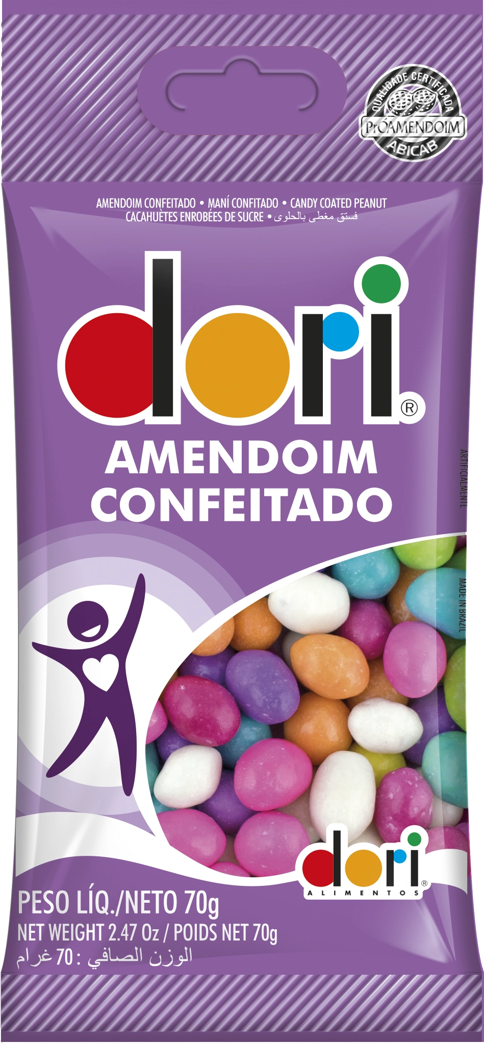 Amendoim Confeitado Dori Qdiverte Colorido