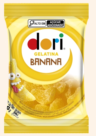 Bala De Gelatina Banana Dori Pacote 13g