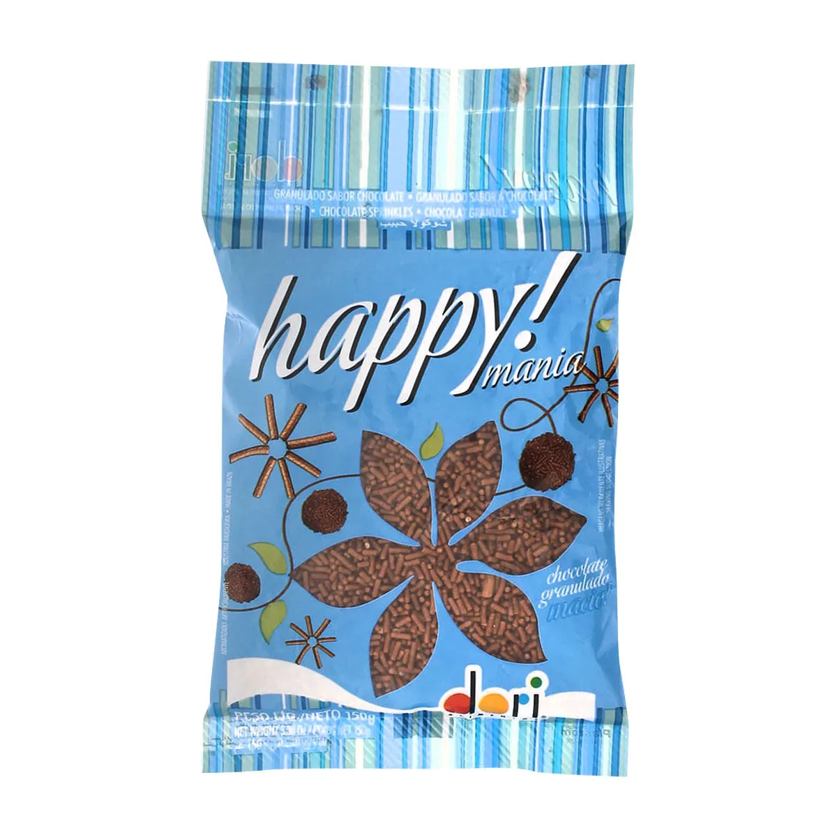 Confeito Granulado Chocolate Zero Lactose Dori Pacote 150g