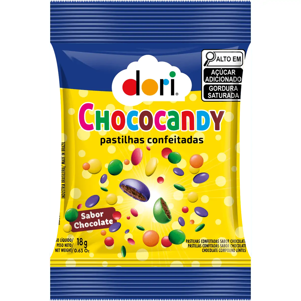 Conf Chococandy Patilhas Confeitadas 24x18g
