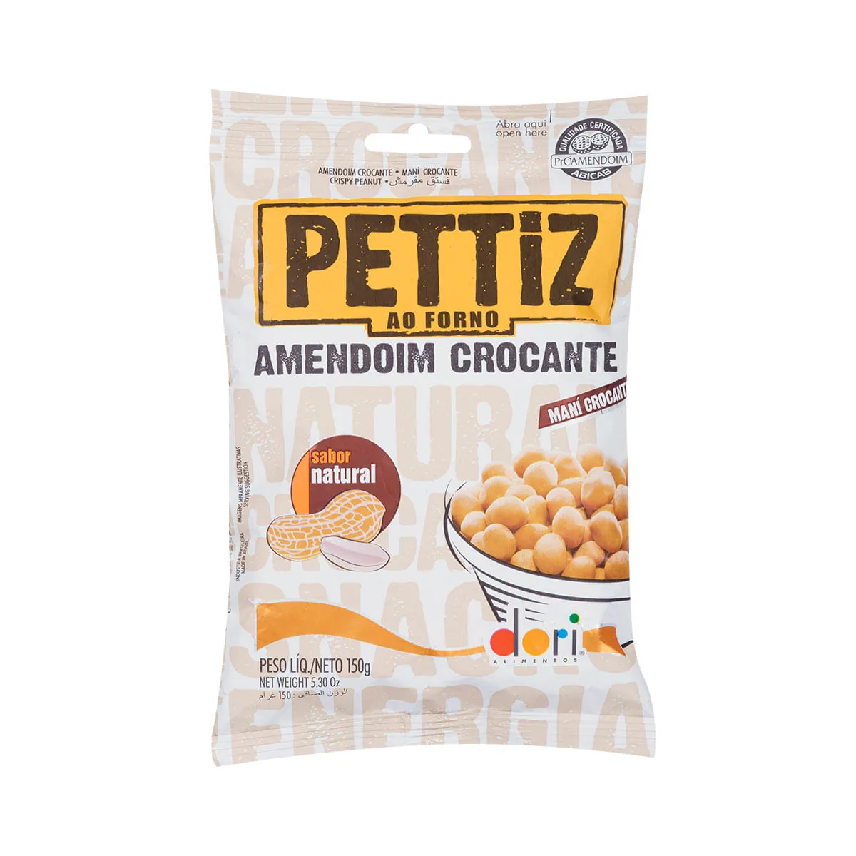 Amendoim Natural Crocante Pettiz 150g