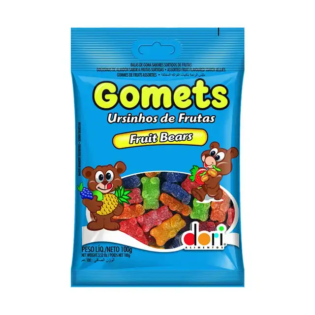 Bala De Goma Frutas Sortidas Fruit Bears Dori Gomets Pacote 100g