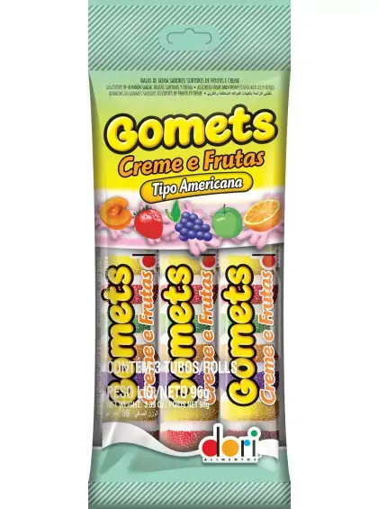 Bala Dori Gomets 32g Creme E Frutas C/3