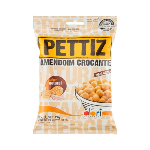 Amendoim Dori Pettiz Croc Natural 1,010gr