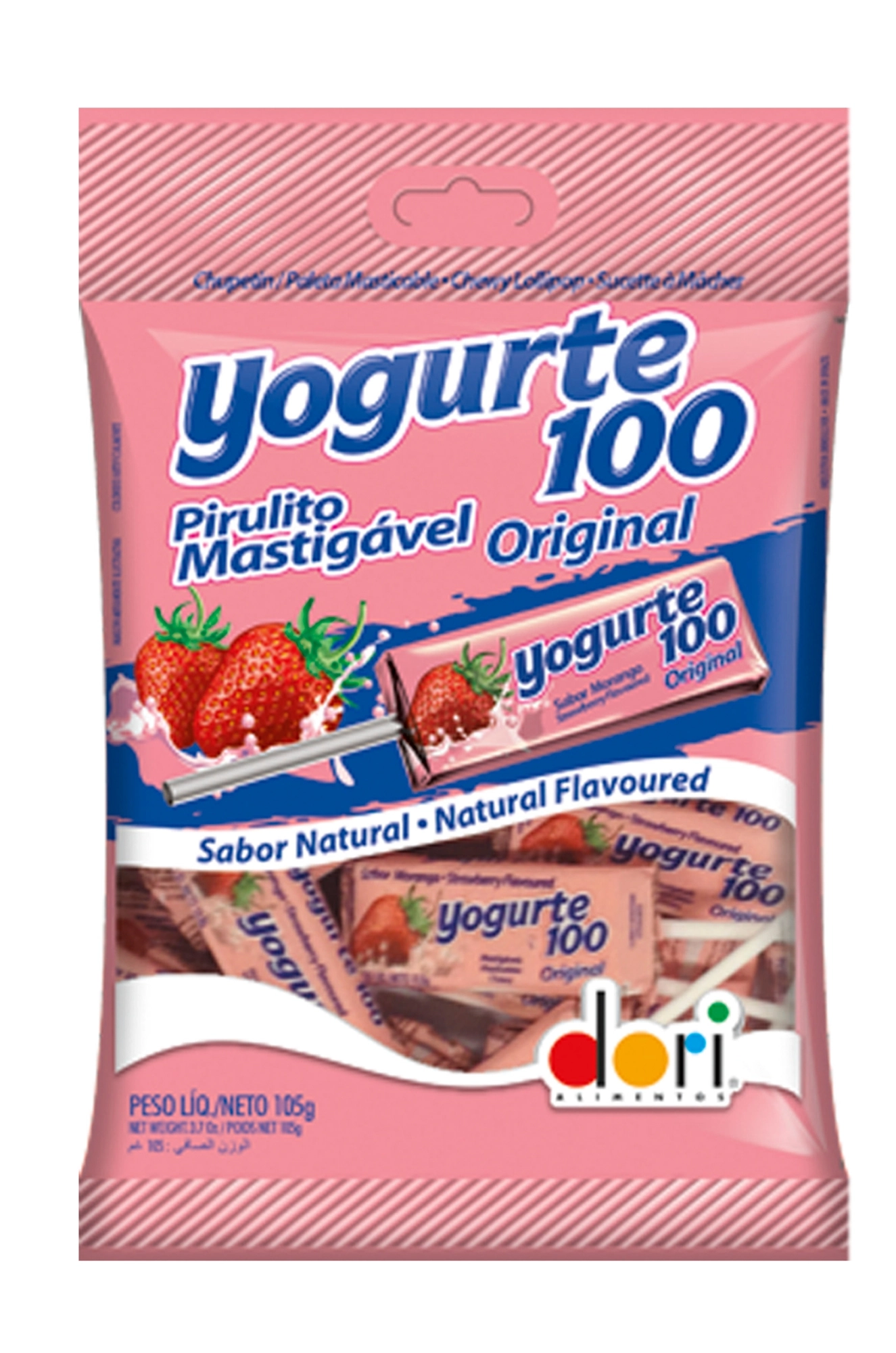 Pirulitos Mastigaveis Iogurte