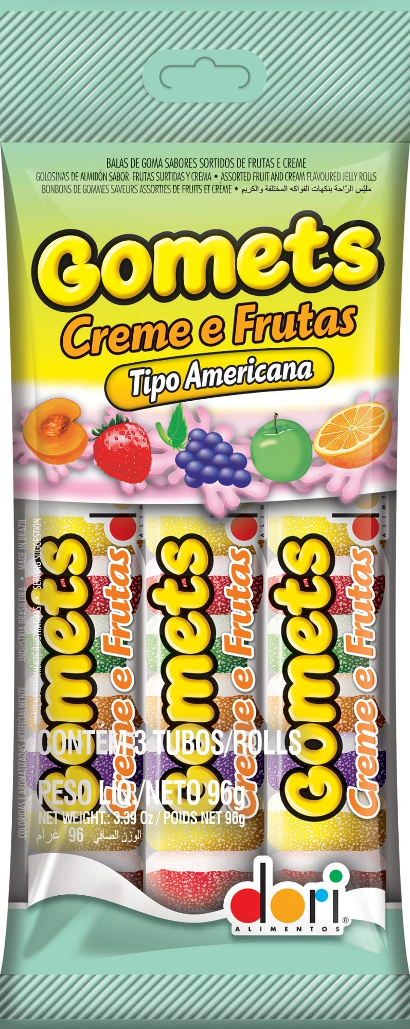 Bala Dori Gomets Frutas