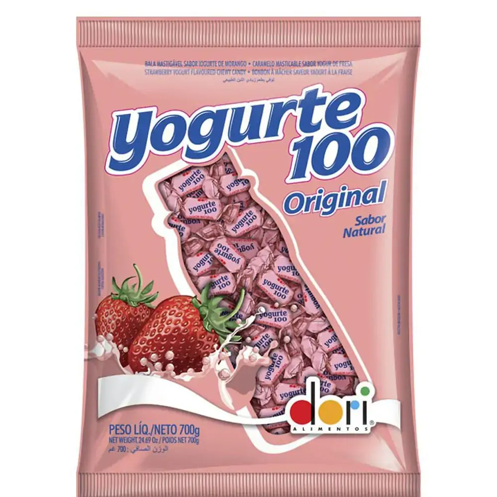 Bala Yogurte100 Dori Recheada Morango