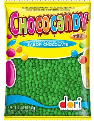 Confeito Chococandy 350g Verde