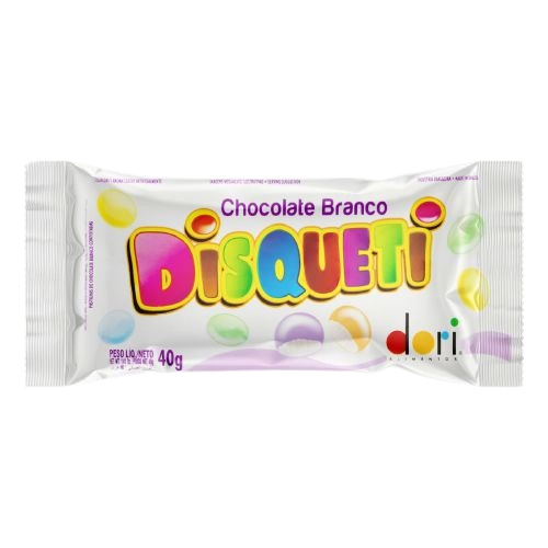Pastilha Disqueti 40g Choc Branco