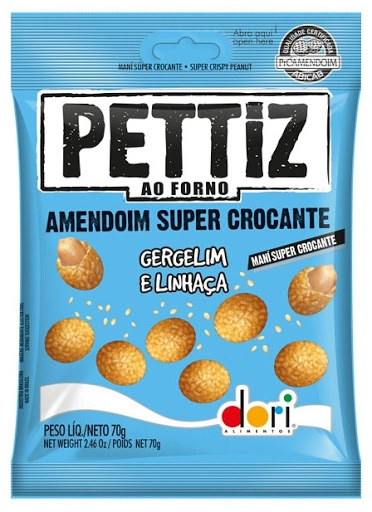 Amendoim Pettiz Gergelim/linhaca 70g