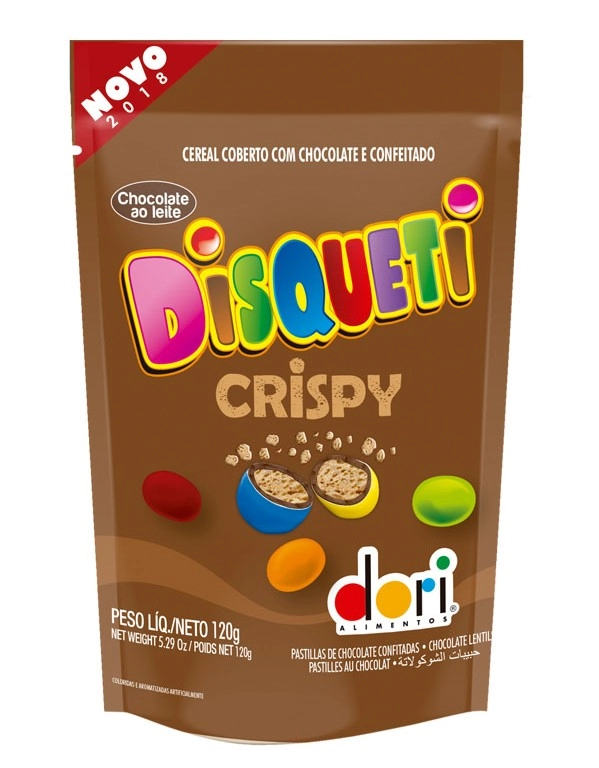 Cereal Disqueti Crispy Dori 120g Chocolate