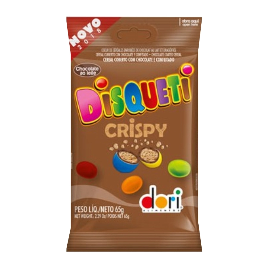 Cereal Disqueti Crispy Dori 65g Chocolate