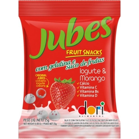 Balas Dori Jubes Fruit Iog 25g Morango