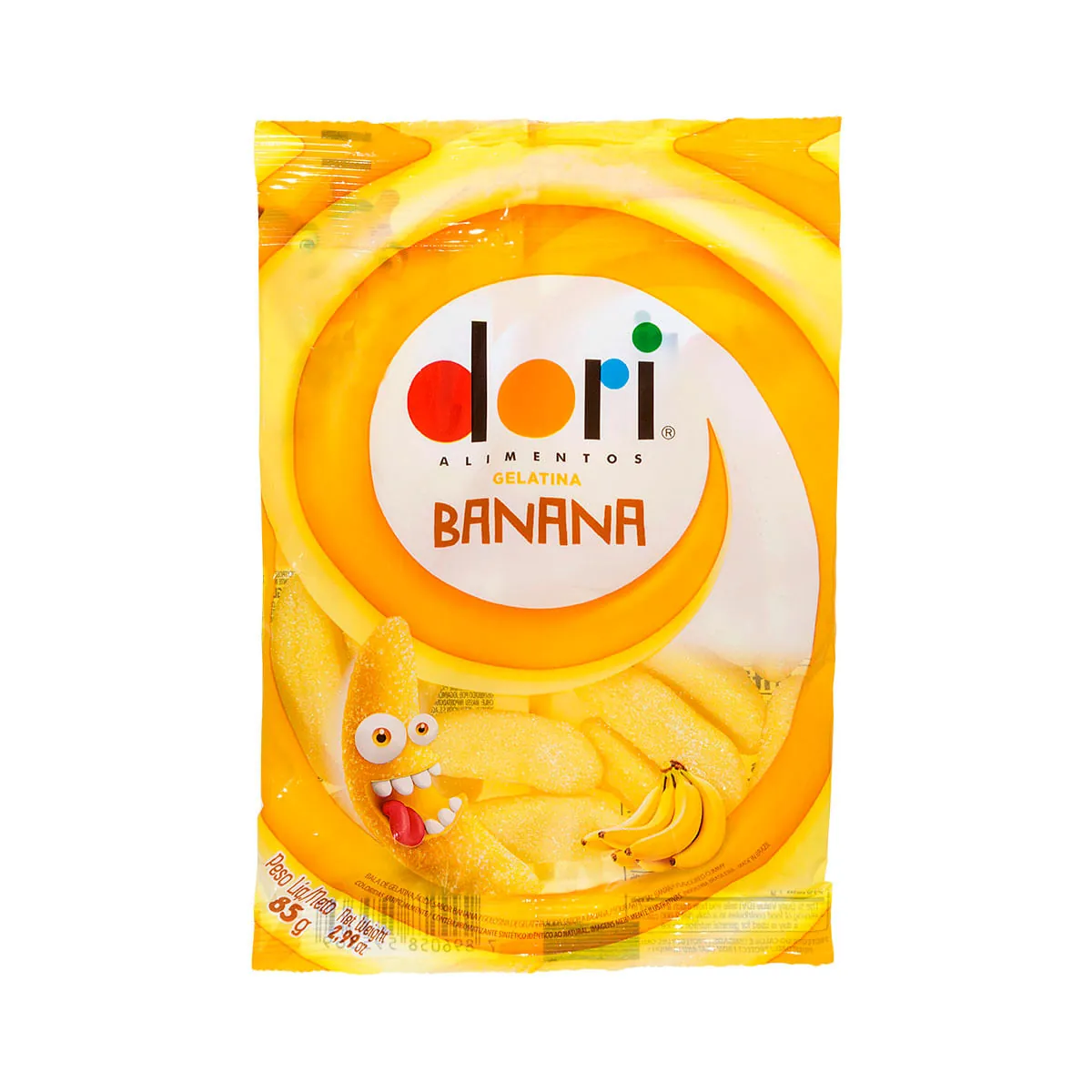 Bala de Gelatina Banana Dori 85g