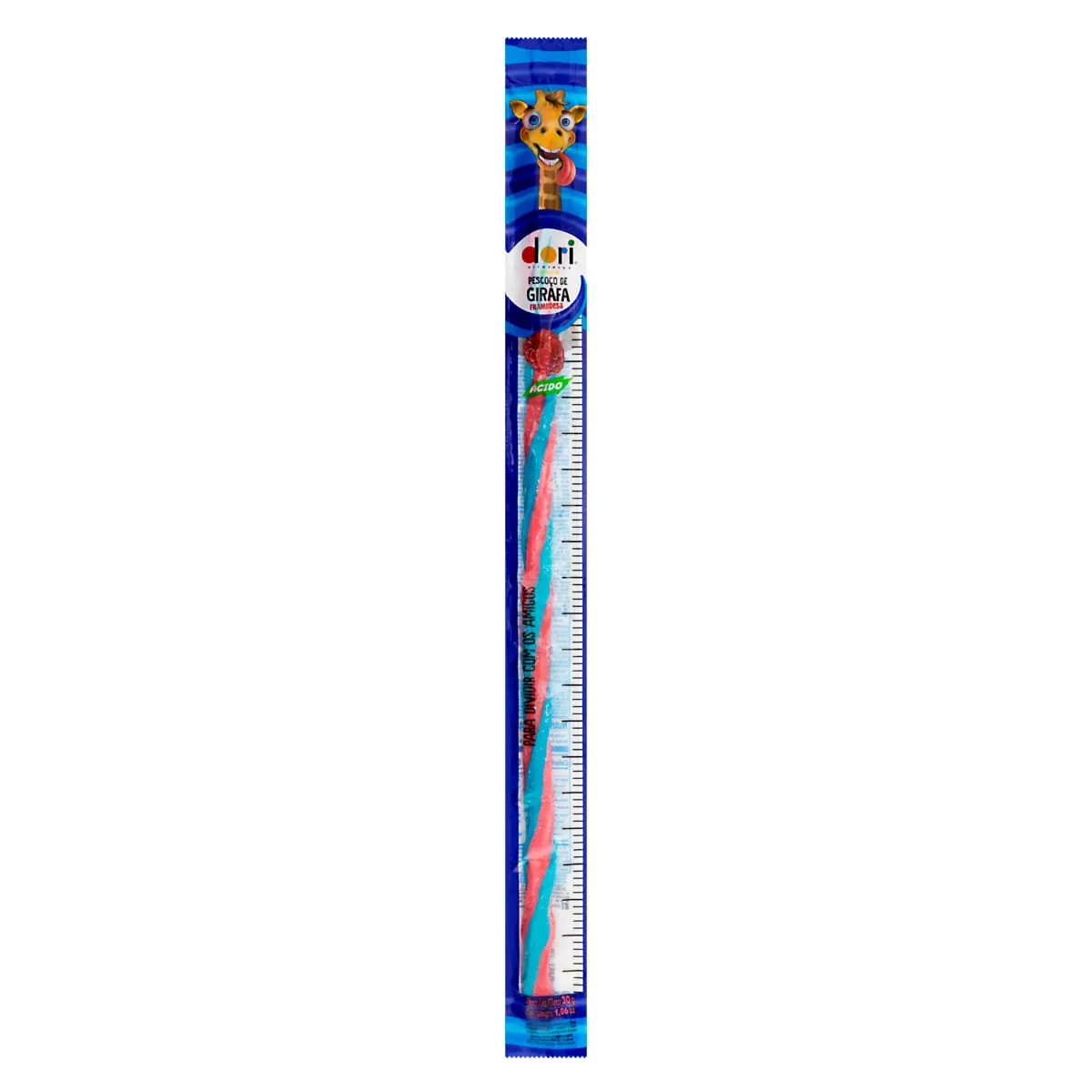Bala Regaliz Framboesa Pescoço de Girafa Dori Pacote 30g