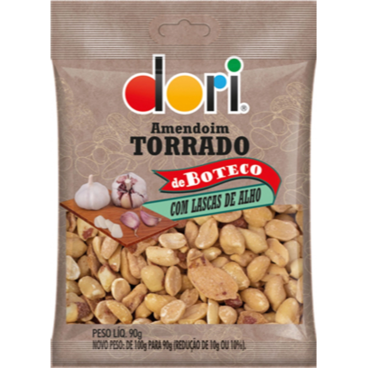 Amendoim Boteco Torrado Lascas de Alho Dori 90g