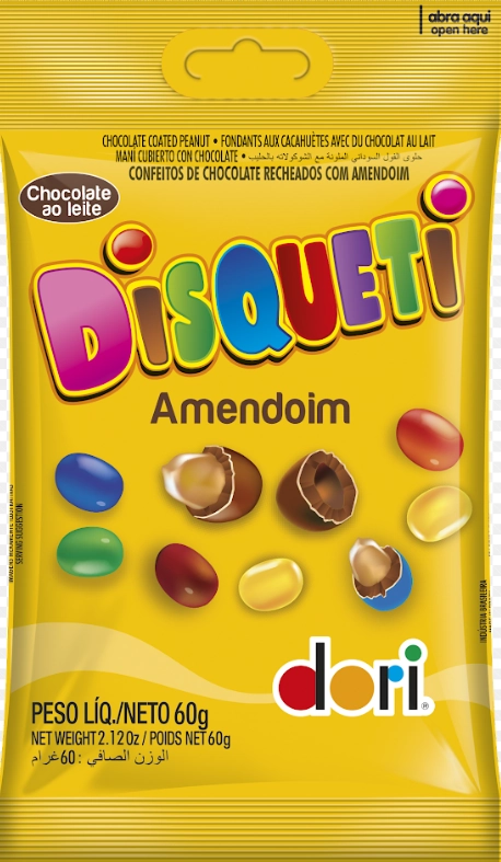 Disqueti Dori Chocolate Amendoim 60g