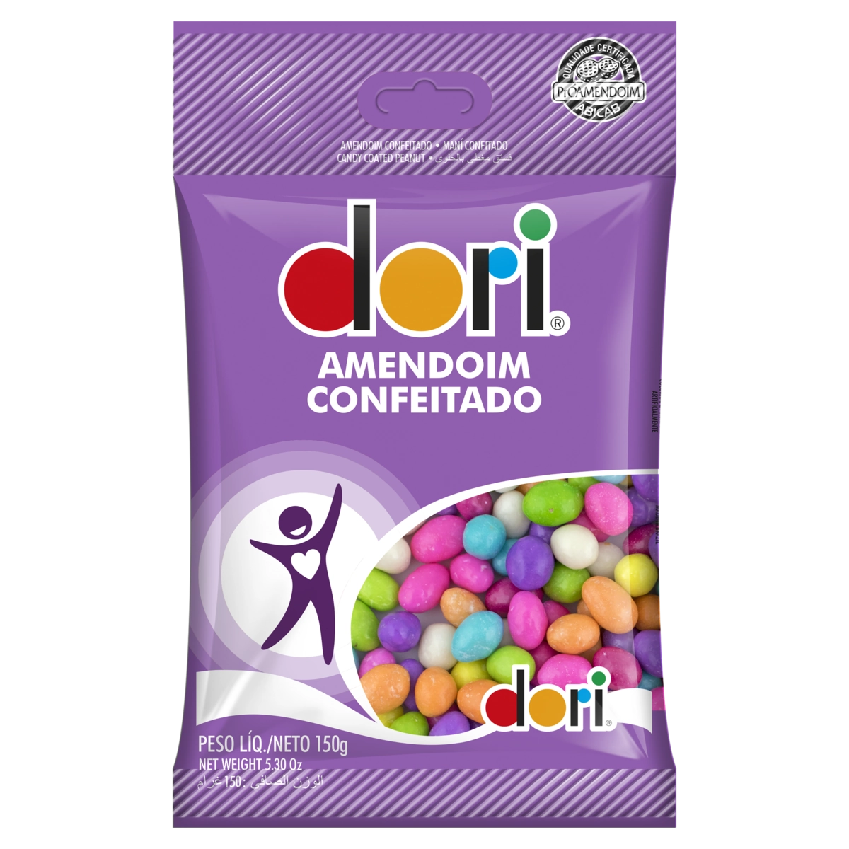 Confeito De Chocolate Com Amendoim Dori Pacote 150g