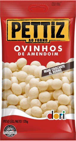 Ovinhos de Amendoim Crocante Dori Pettiz Pacote 120g