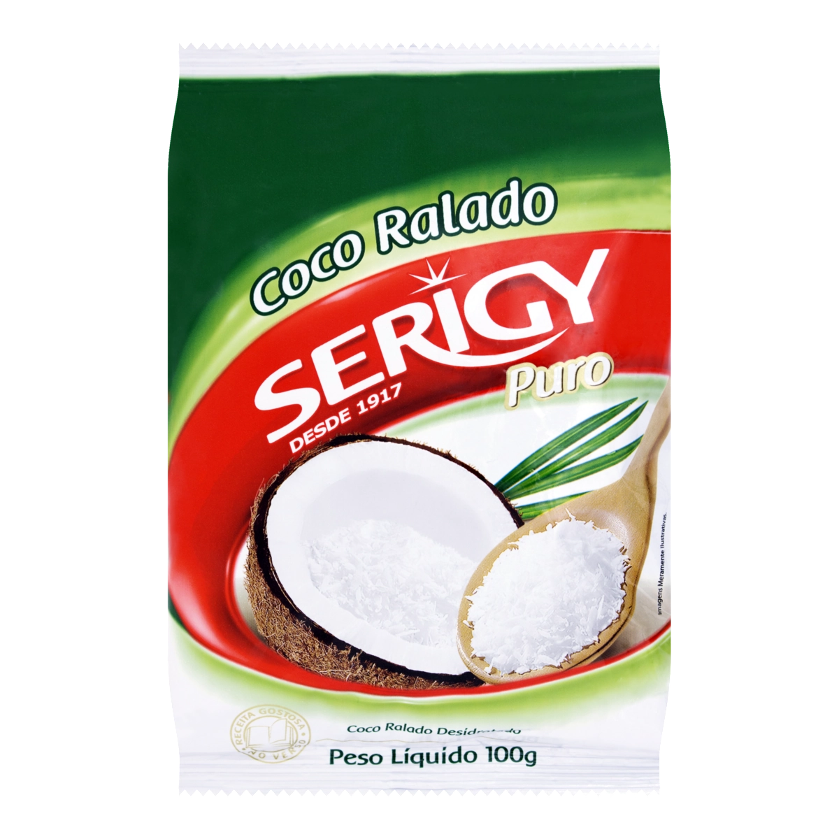 Coco Ralado Desidratado Serigy Pacote 100g