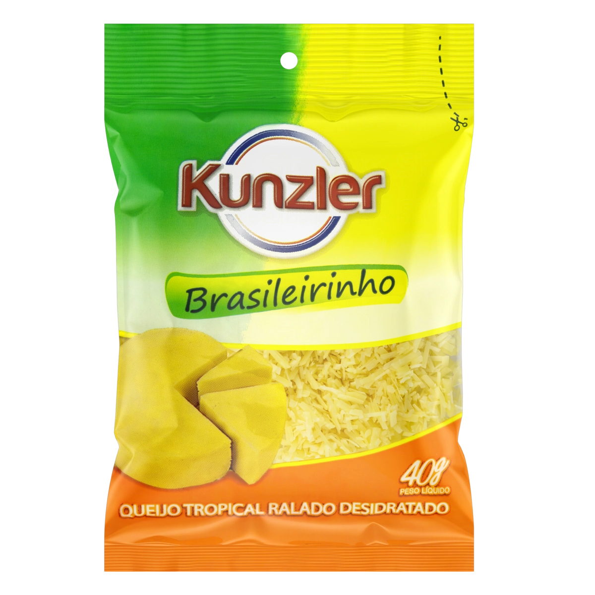 Queijo Ralado Desidratado Kunzler Brasileirinho Pacote 40g