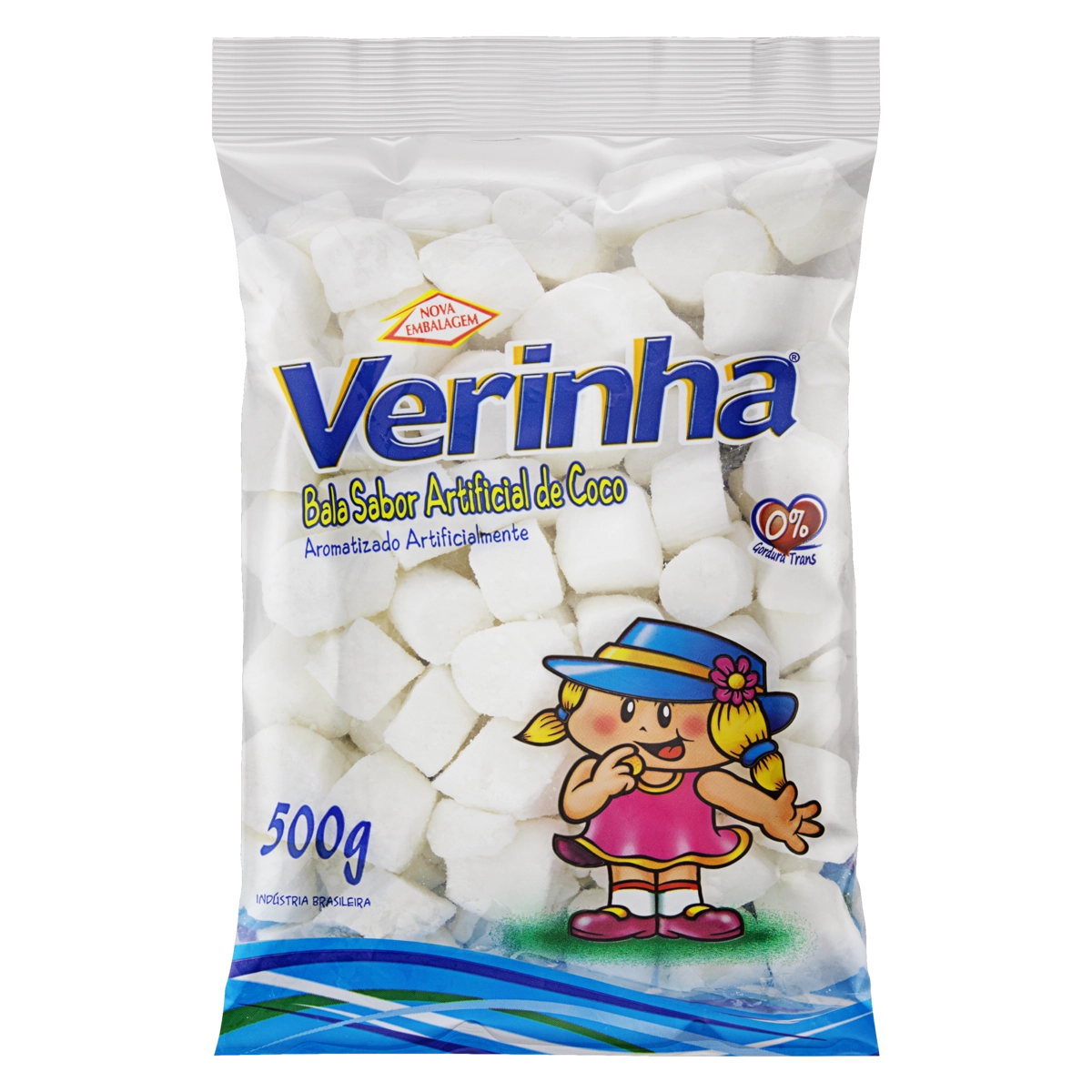 Balas De Coco Verinha Color 500 Grs
