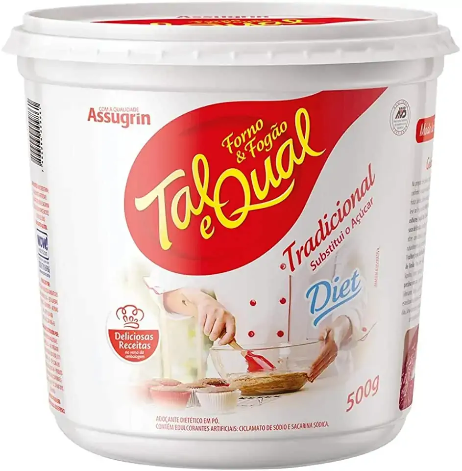 Adoçante Em Pó Tradicional Tal E Qual Forno Fogão Pote 500g