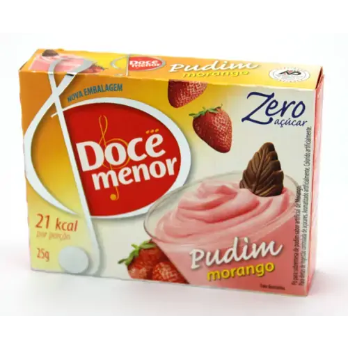 Pudim Doce Menor Diet Morango 6xr | Pudim Doce Menor Diet Morango 6x25gr