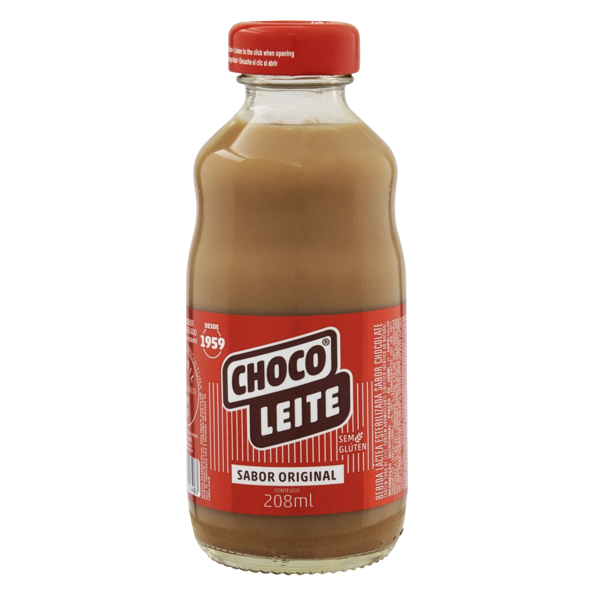 Bebida Láctea Esterilizada Original Choco Leite Frasco 208ml