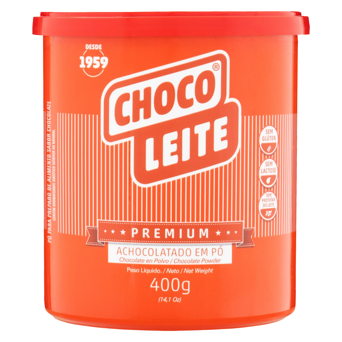 Achocolatado Pó Zero Lactose Choco Leite Premium Pote 400g