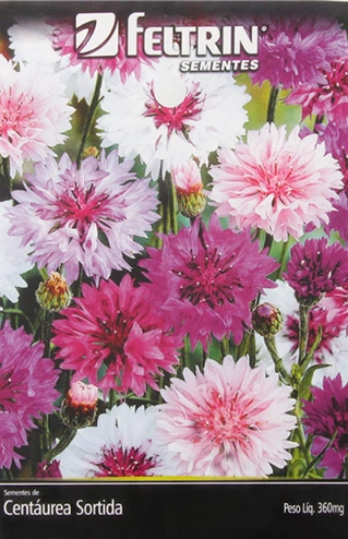 Semente Feltrin Flores Centaurea Cyanus Dob Sort 3