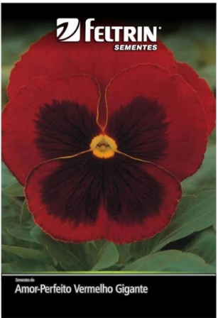 Sementes Feltrin Amor Perfeito Vermelho Gigante Suico C/mascara