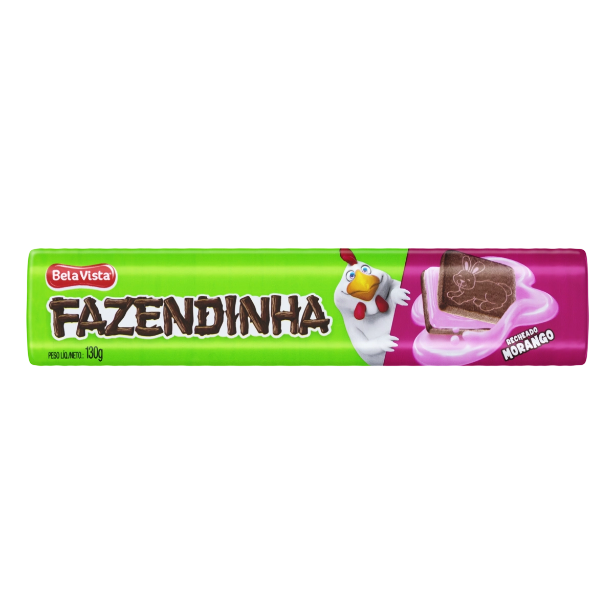 Biscoito Recheado Fazendinha Morango