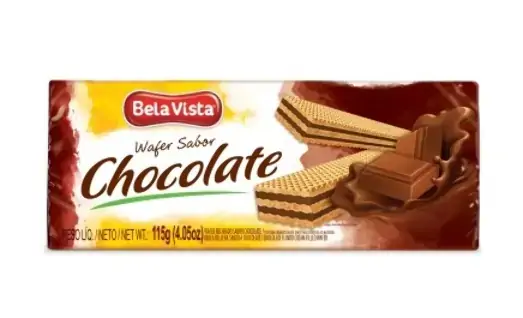 Biscoito. Bela Vista Wafer Chocolate