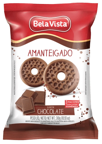 Biscoito.bela Vista Amanteigado Chocolate