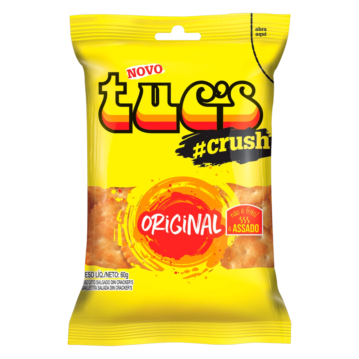 Biscoito Din Crackers Original Tucs Crush Pacote 60g