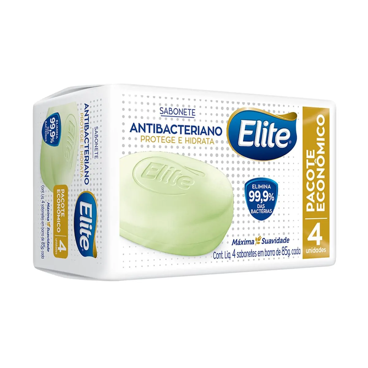 Sabonete Barra Elite Antibacteriano 85G Pack 4 Unds