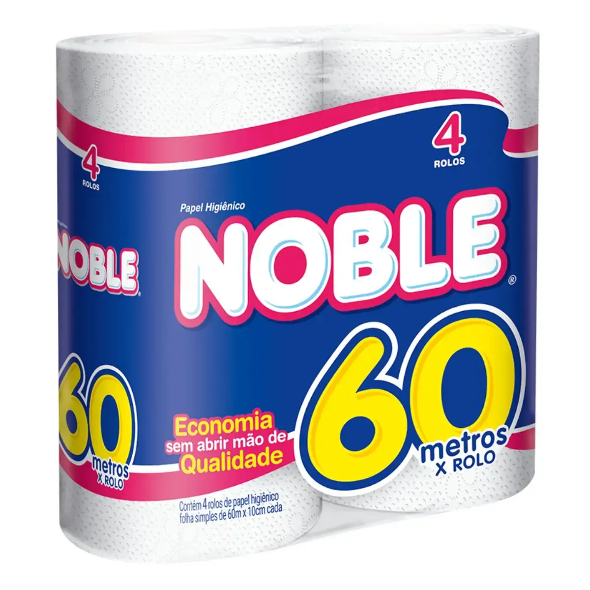 Papel Higiênico NOBLE com 4 Rolos 60m