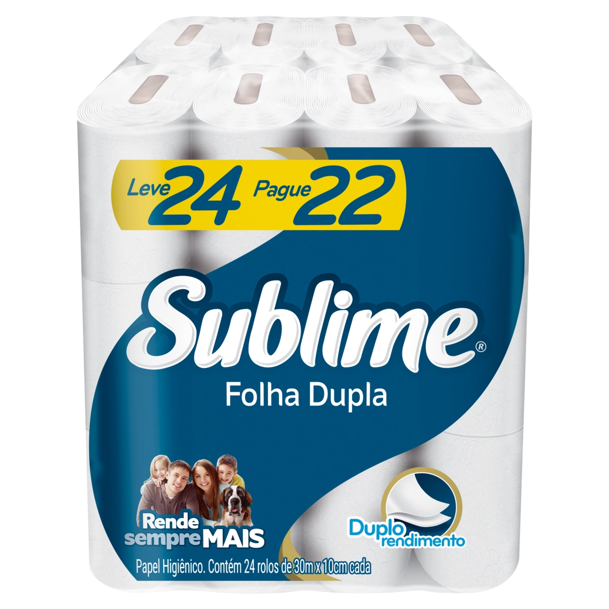 Papel Higiênico Softys Folha Dupla 30mts Lv 24 Pg 22