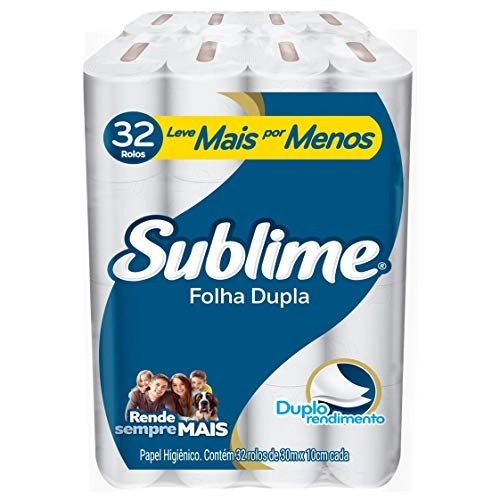 Papel Higiênico Folha Dupla Sublime 30m Pacote 32 Unidades Leve Mais Pague Menos