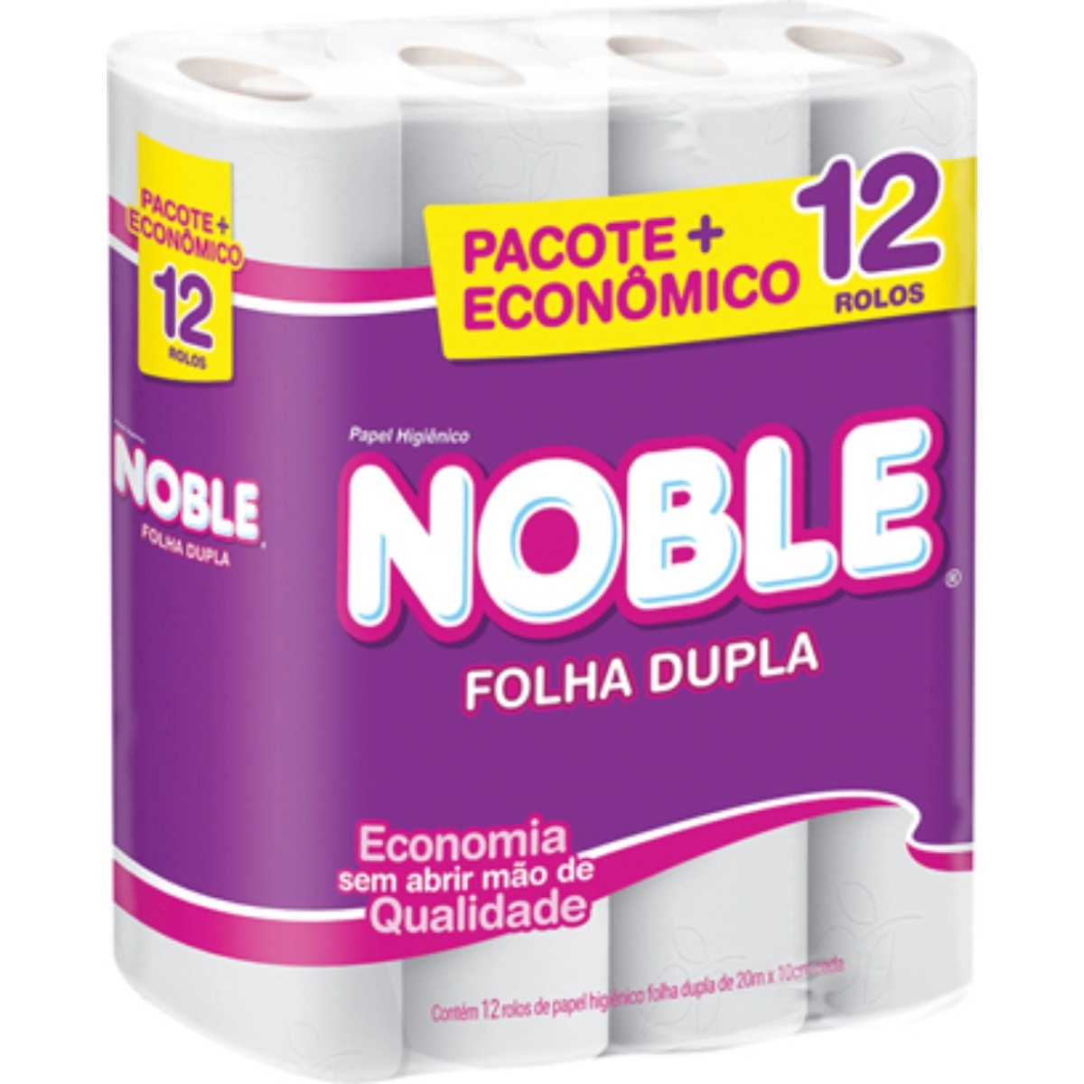 Papel Higiênico Noble Folha Duplha Pacote com 12 Rolos 20M